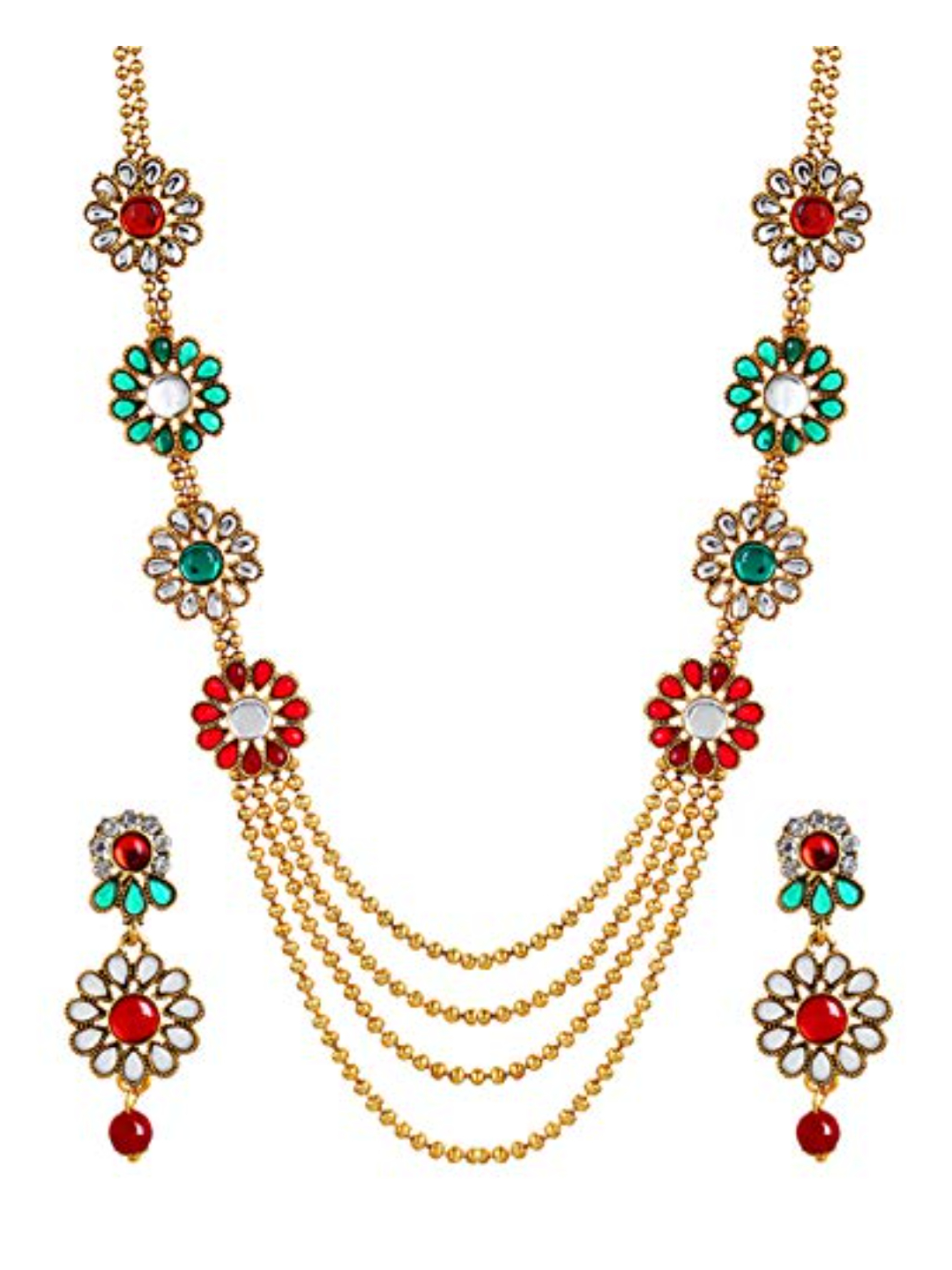 YouBella Jewellery for Women Stylish Pendant Necklace for Women & Girls (Multi-Color) (YBNK_5806)���