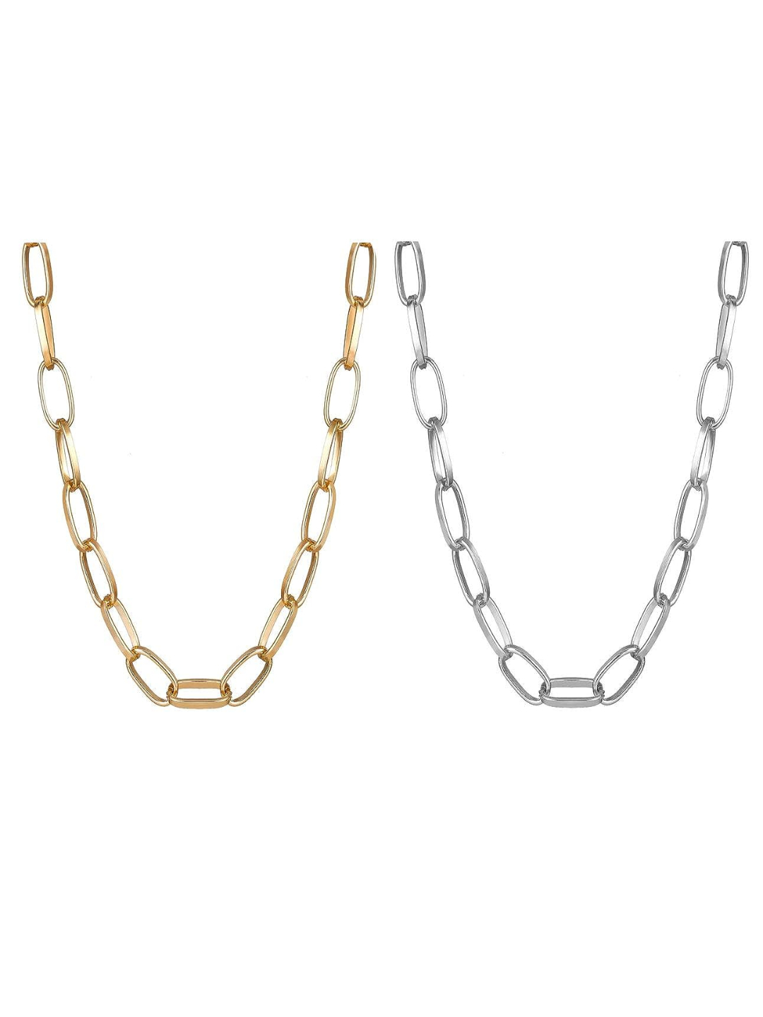 YouBella Women Jewellery for Women Stylish Pendant Necklace Combo for Women & Girls (Gold and Silver) (YBNK_5818), medium