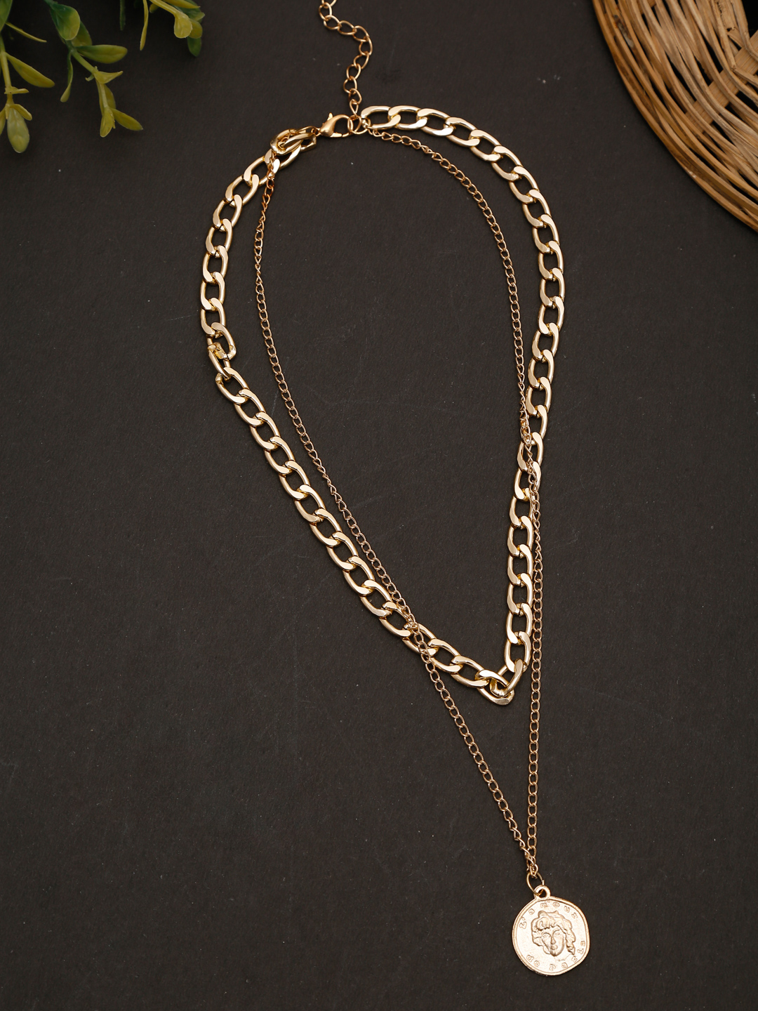 YouBella Jewellery for Women Stylish Pendant Necklace for Women & Girls (Gold) (YBNK_5819)