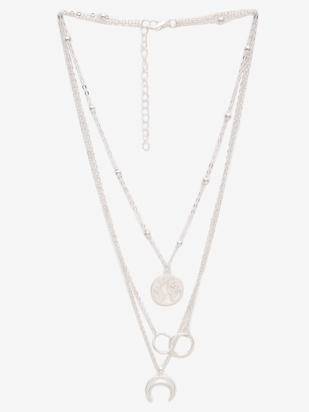 YouBella Jewellery for Women Stylish Pendant Necklace for Women & Girls (Silver) (YBNK_5827)