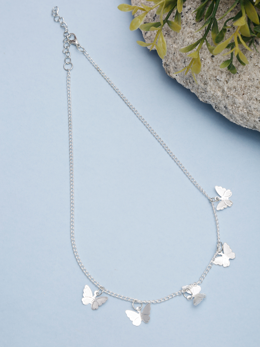 YouBella Jewellery for Women Pendant Necklace for Women & Girls (Silver)