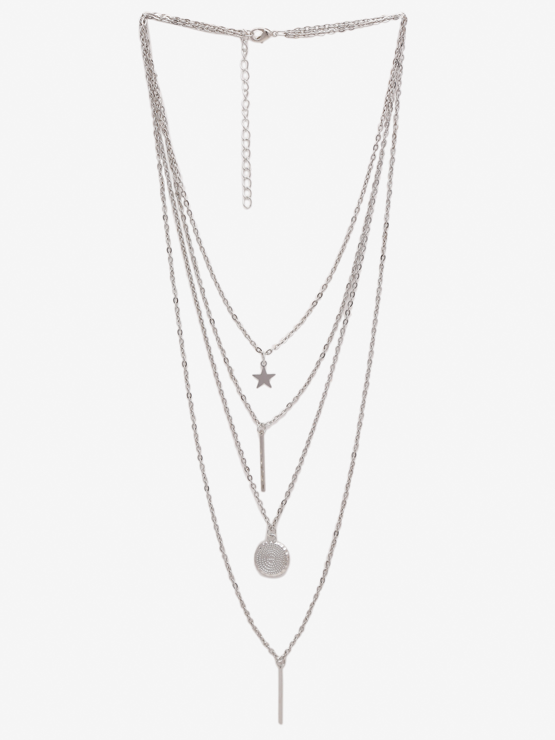 YouBella Jewellery for Women Stylish Pendant Necklace for Women & Girls (Silver) (YBNK_5830)