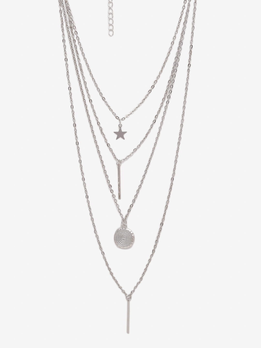 YouBella Jewellery for Women Stylish Pendant Necklace for Women & Girls (Silver) (YBNK_5830)