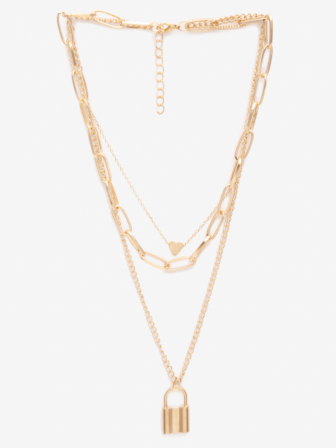 YouBella Jewellery for women Lock Pendant Necklace for Women & Girls (Combo)