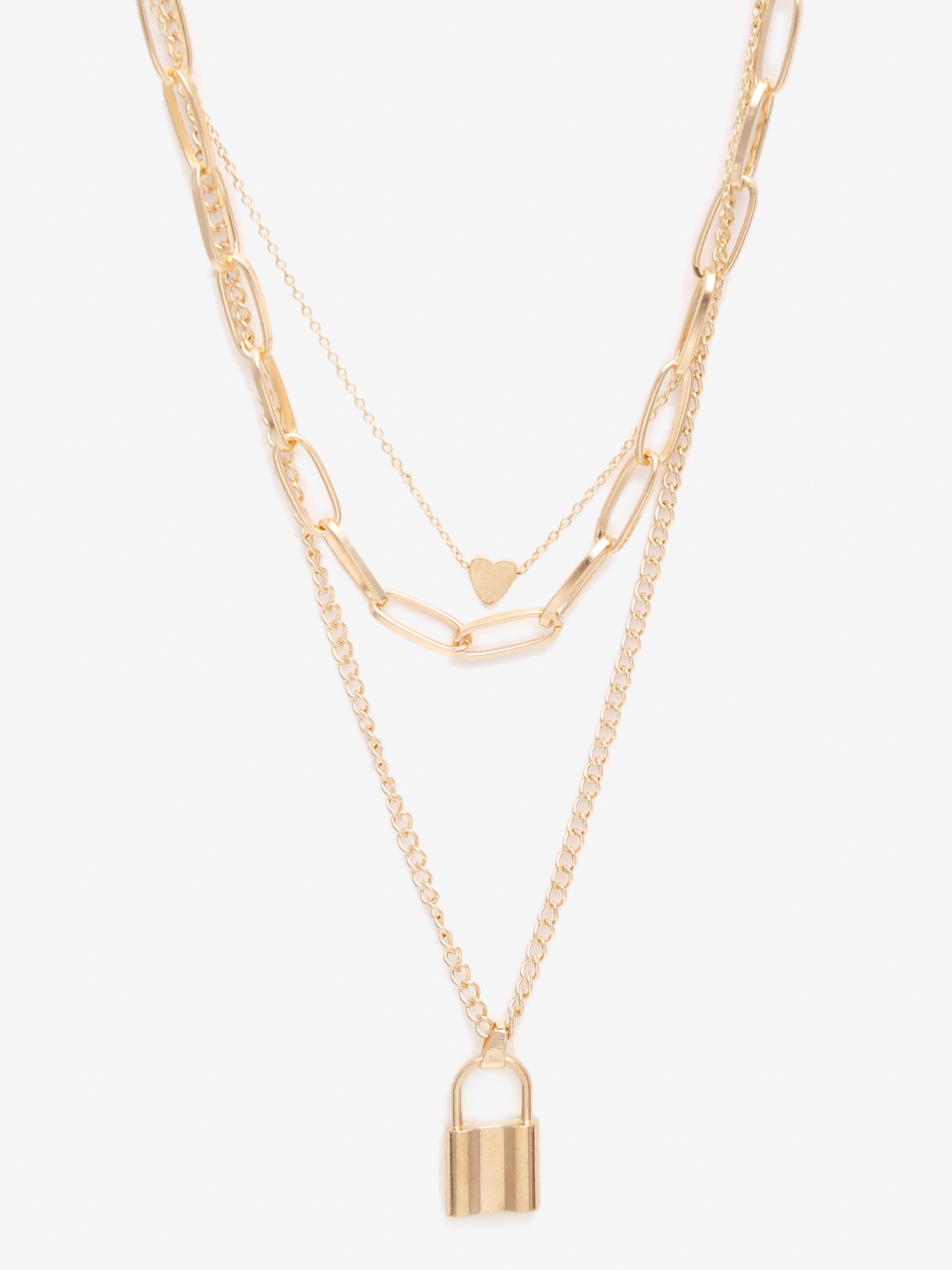 YouBella Jewellery for women Lock Pendant Necklace for Women & Girls (Combo)