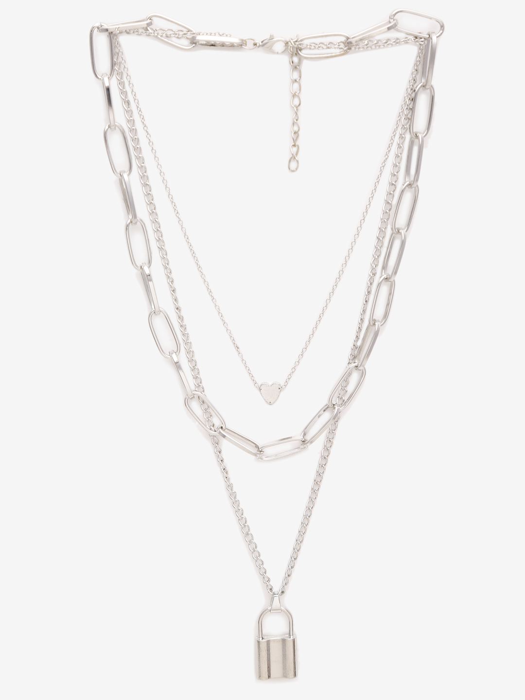 YouBella Jewellery for women Lock Pendant Necklace for Women & Girls (Combo)