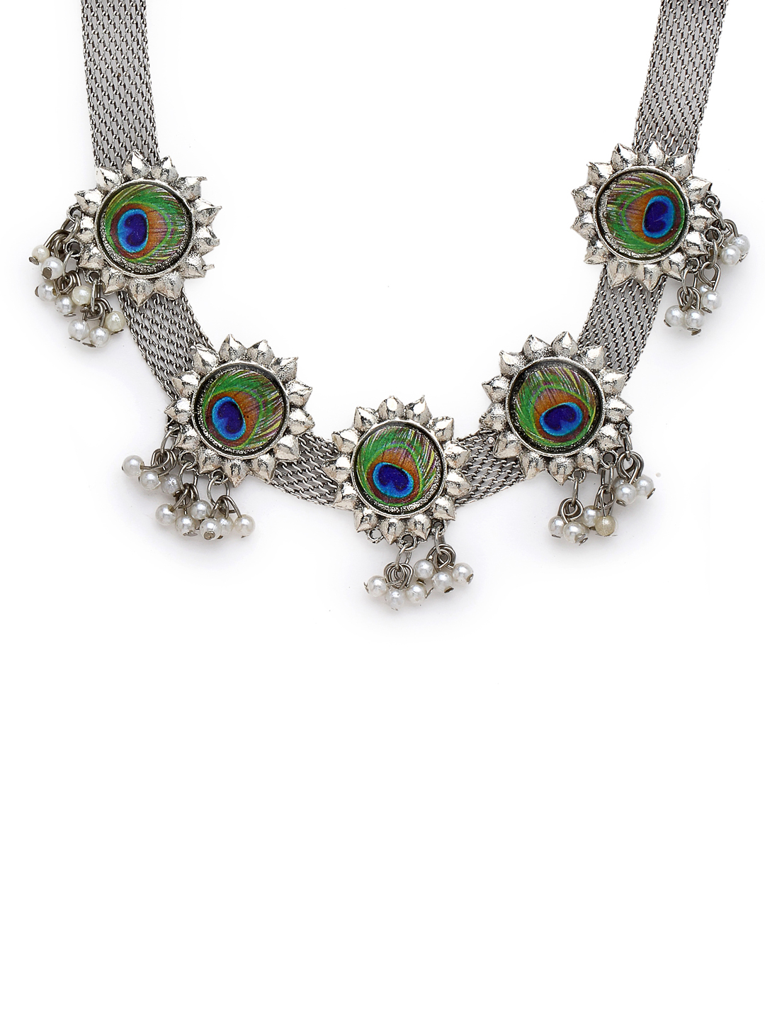 YouBella Jewellery for Women Aghani Tribal Oxidised Necklace Jewellery Set with Earrings for Women & Girls (Style 3)