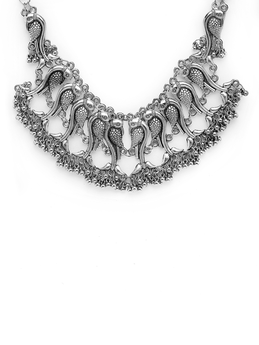 YouBella Jewellery for Women Aghani Tribal Oxidised Necklace Jewellery Set with Earrings for Women & Girls (Style 2)