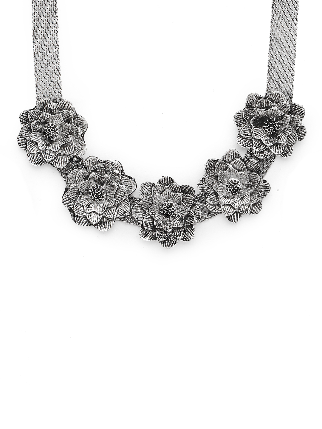 YouBella Jewellery for Women Aghani Tribal Oxidised Necklace Jewellery Set with Earrings for Women & Girls (Style 4)