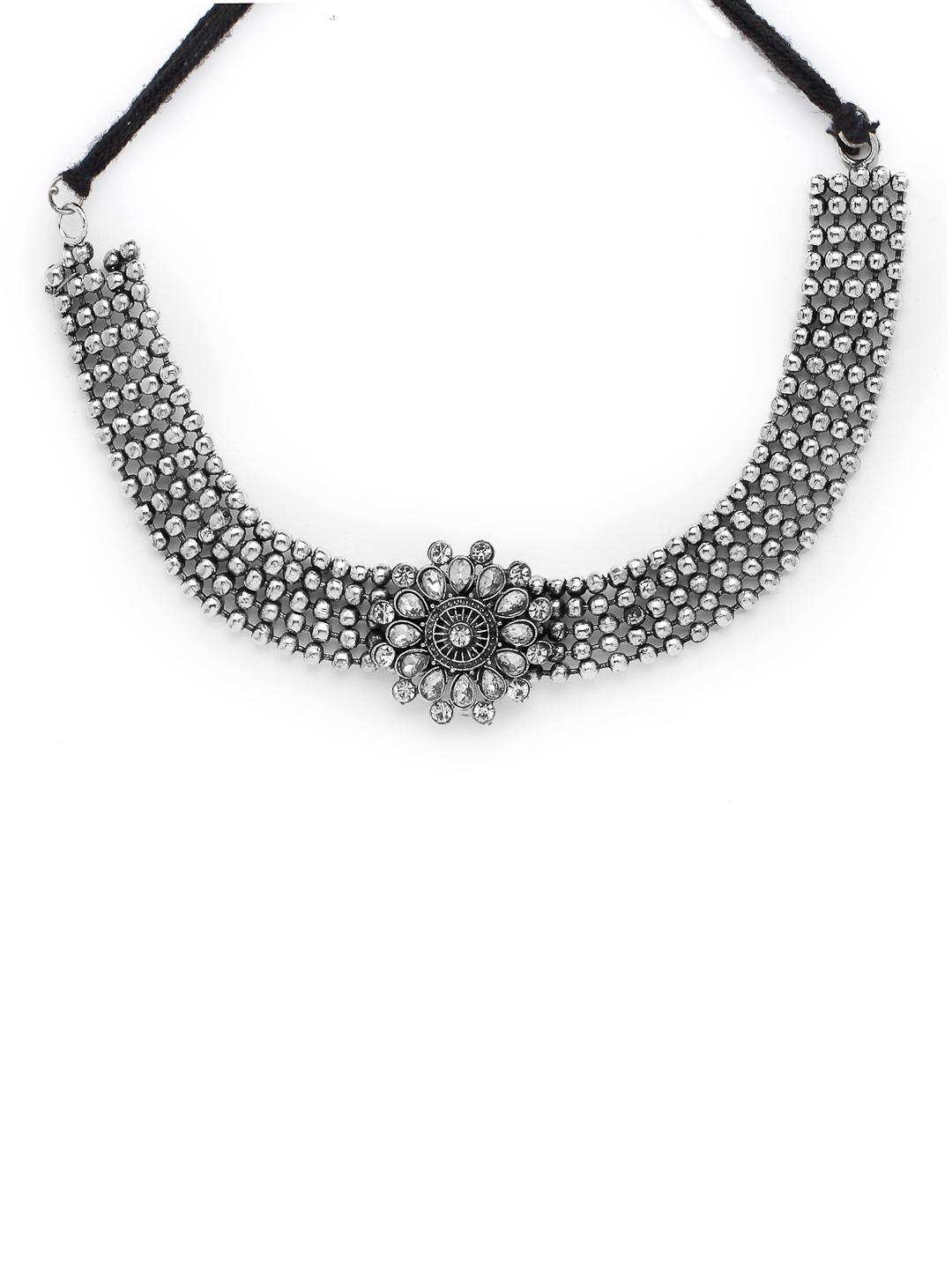 YouBella Jewellery for Women Aghani Tribal Oxidised Necklace Jewellery Set with Earrings for Women & Girls (Style 1)