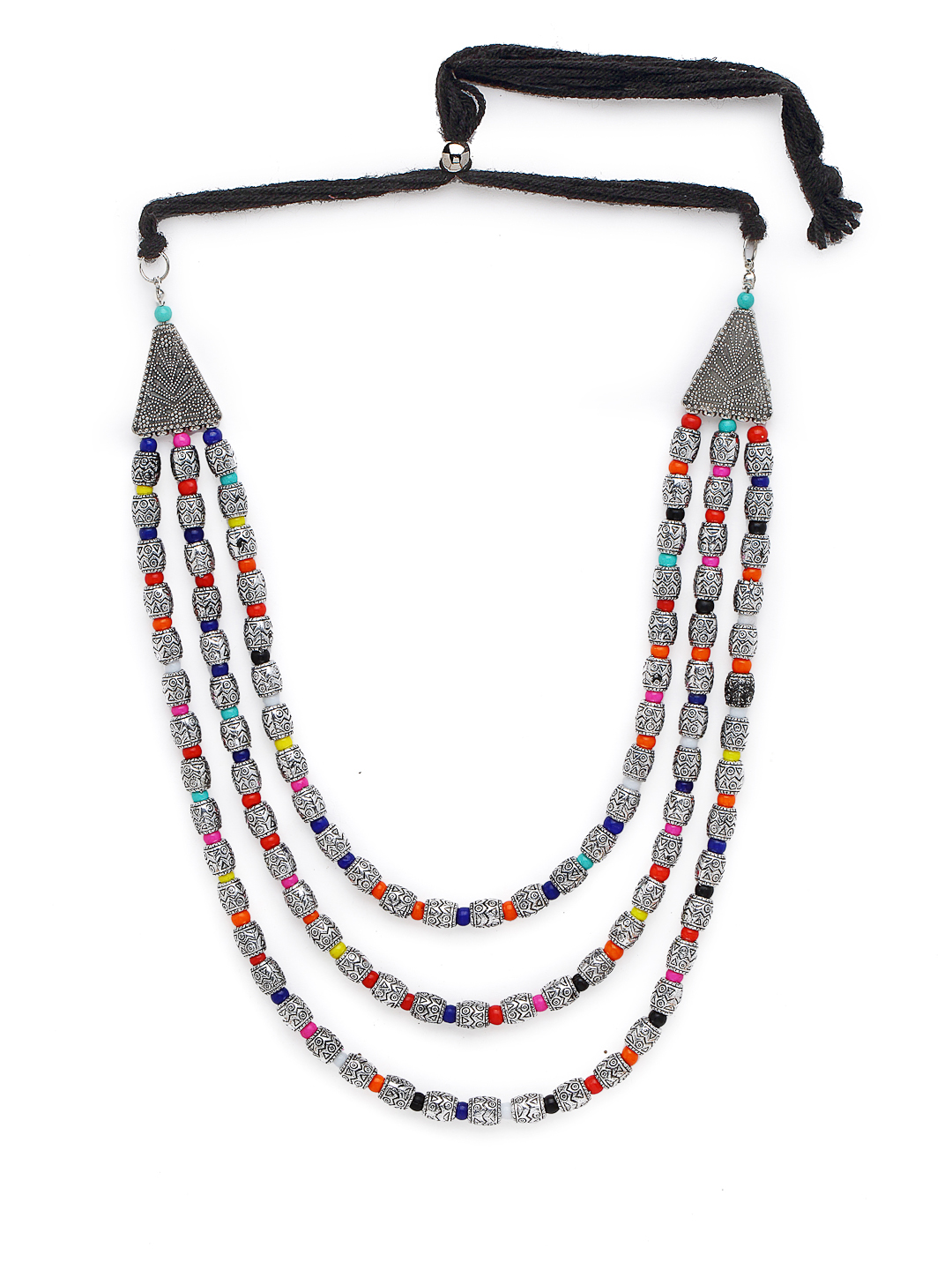 YouBella Jewellery for Women Aghani Tribal Oxidised Necklace for Women & Girls (Multi-Color) (YBNK_5838)