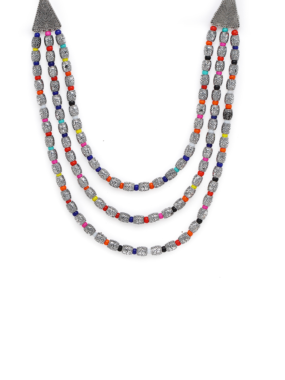 YouBella Jewellery for Women Aghani Tribal Oxidised Necklace for Women & Girls (Multi-Color) (YBNK_5838)