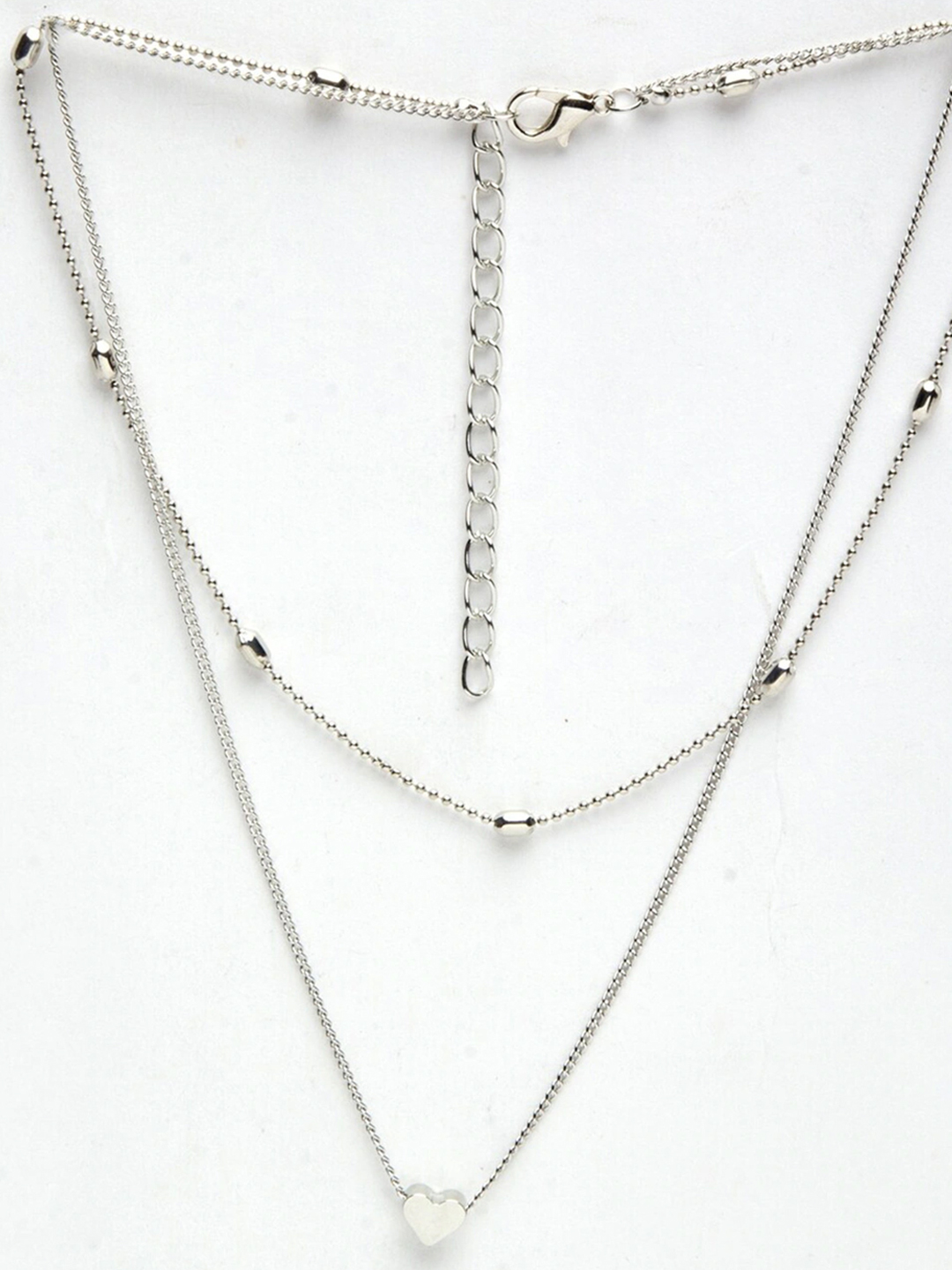 YouBella Gold-Toned & Silver-Toned Alloy Gold-Plated Set of 2 Layered Chains