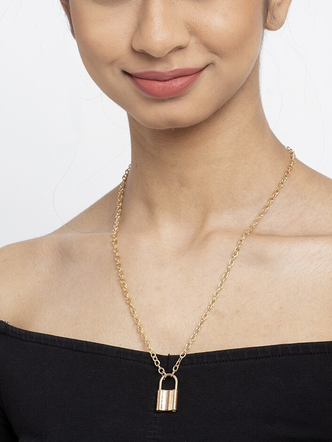 YouBella Gold & Silver-Toned Gold-Plated Chain