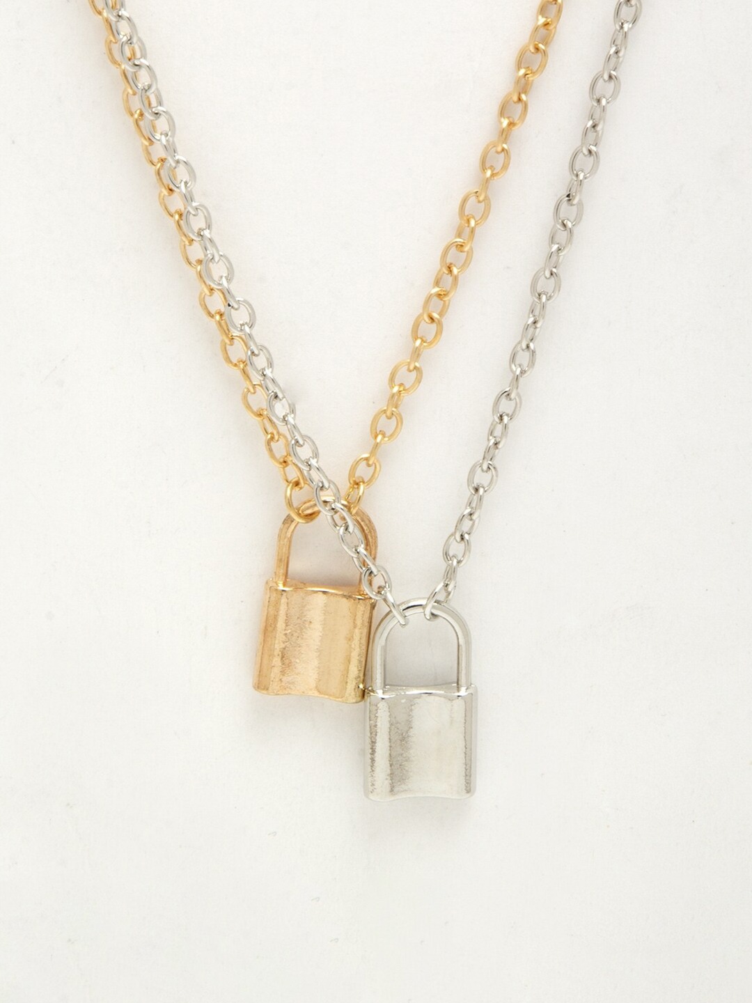 YouBella Gold & Silver-Toned Gold-Plated Chain