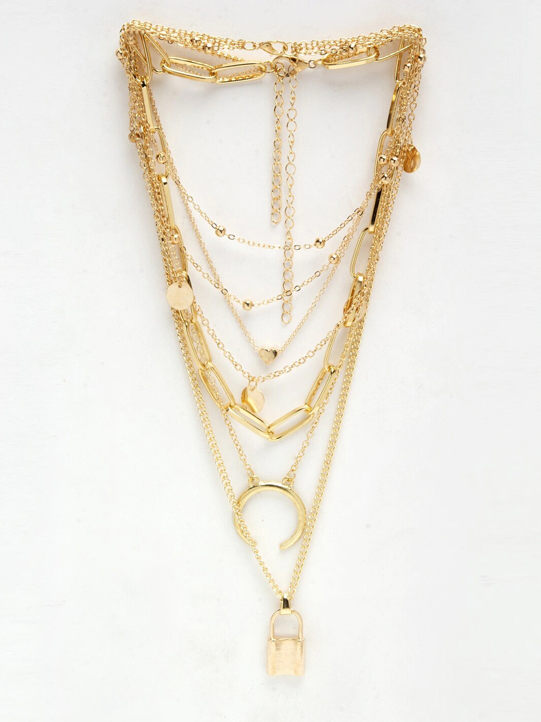 YouBella Set of 2 Gold-Plated Alloy Layered Chains