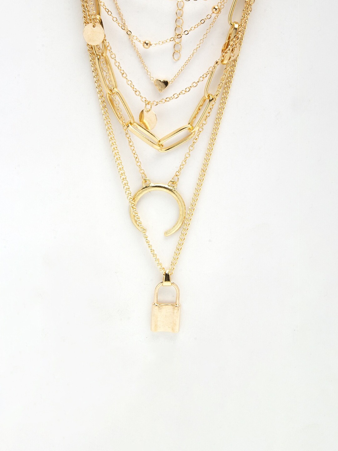 YouBella Set of 2 Gold-Plated Alloy Layered Chains