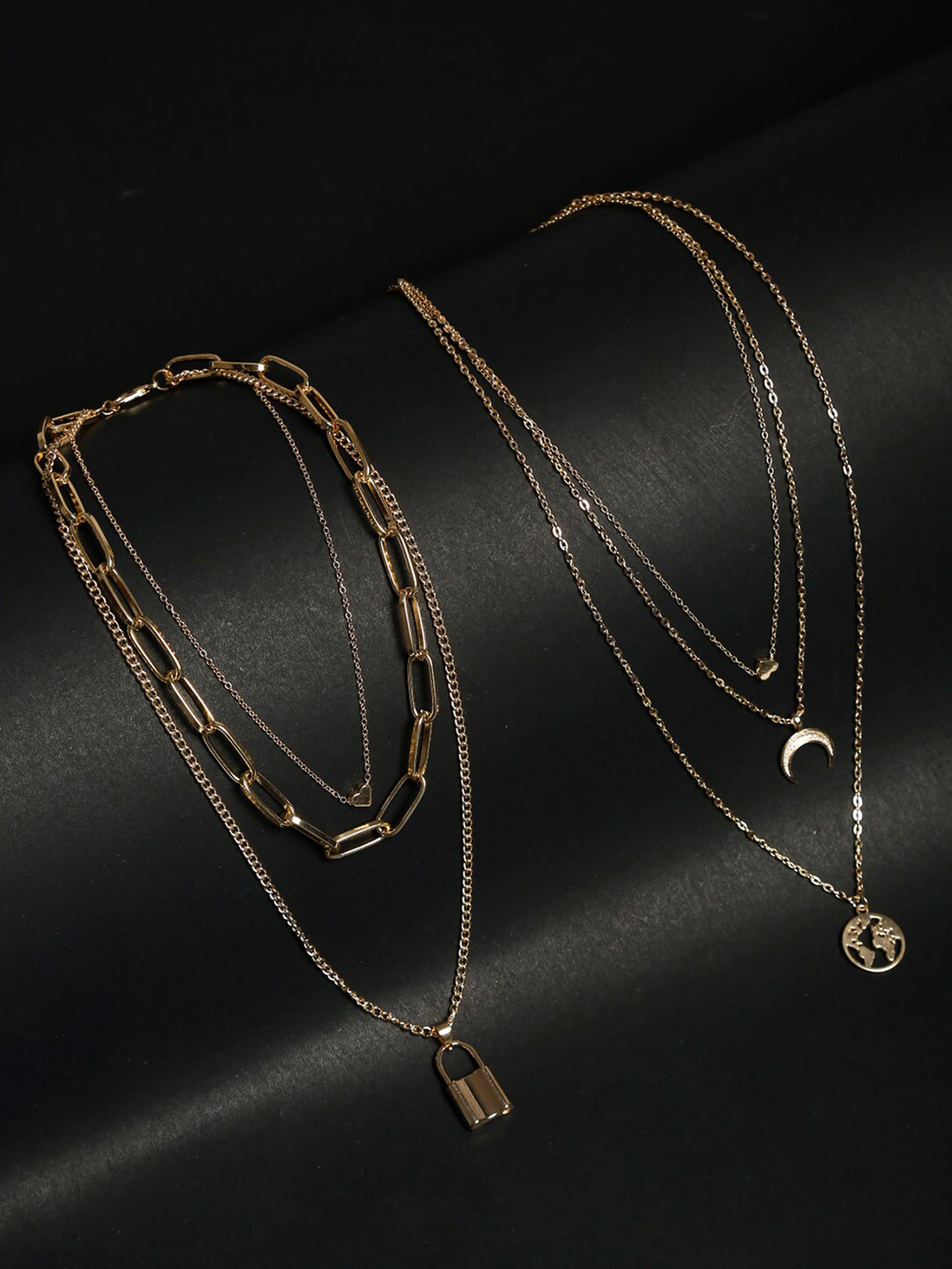 YouBella Gold-Toned Alloy Gold-Plated Layered Chain