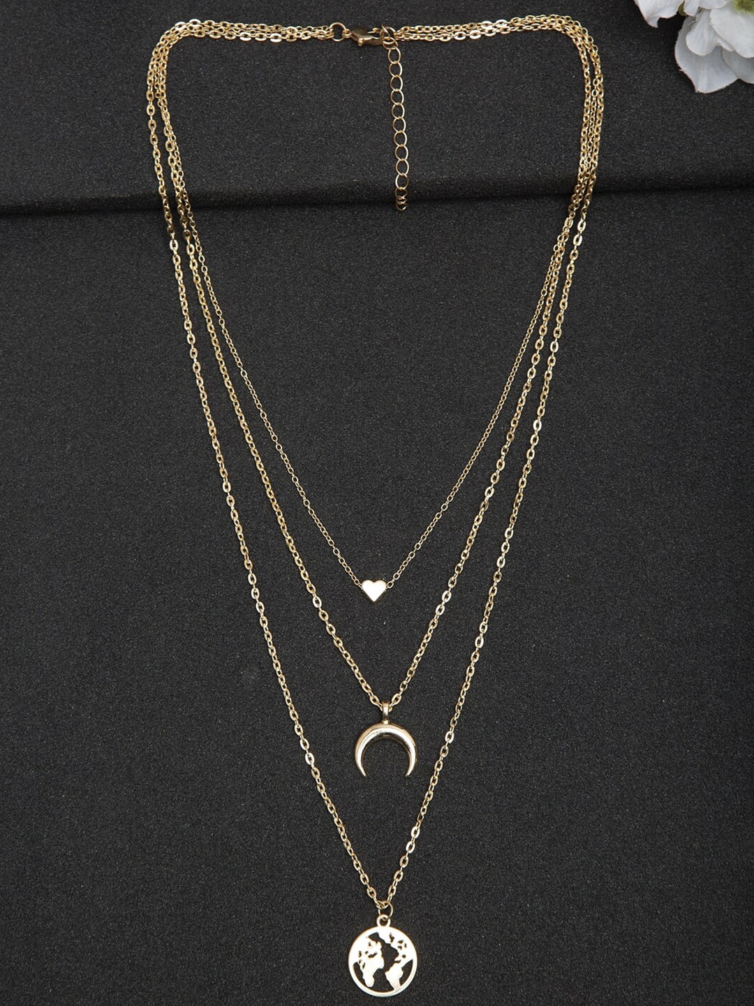 YouBella Gold-Toned Alloy Gold-Plated Layered Chain