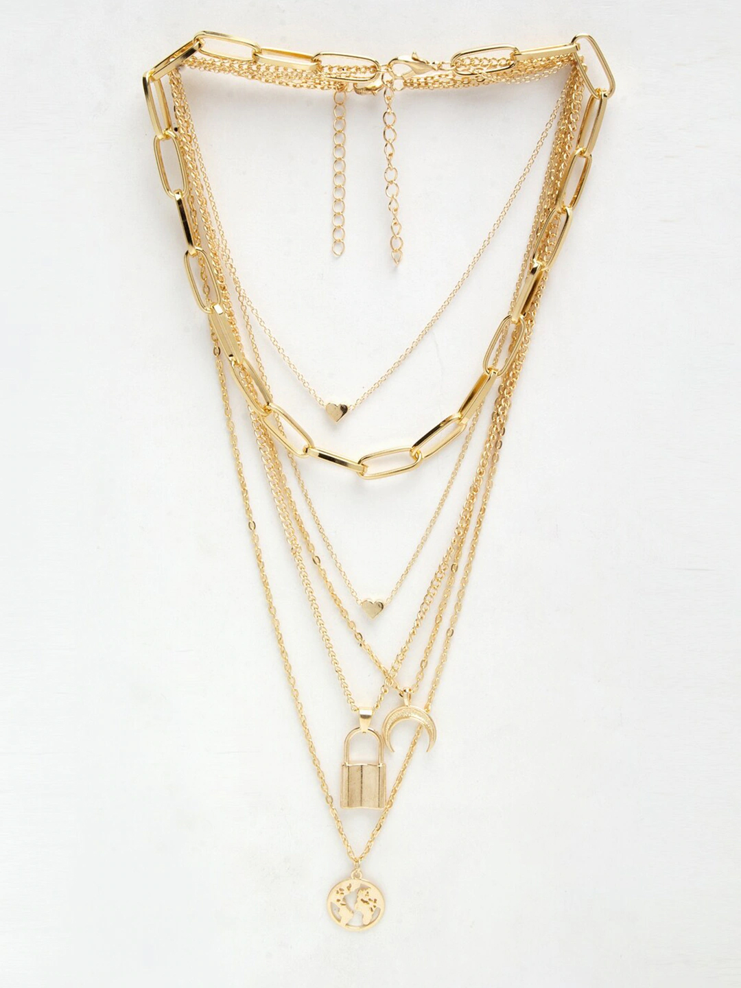 YouBella Gold-Toned Alloy Gold-Plated Layered Chain