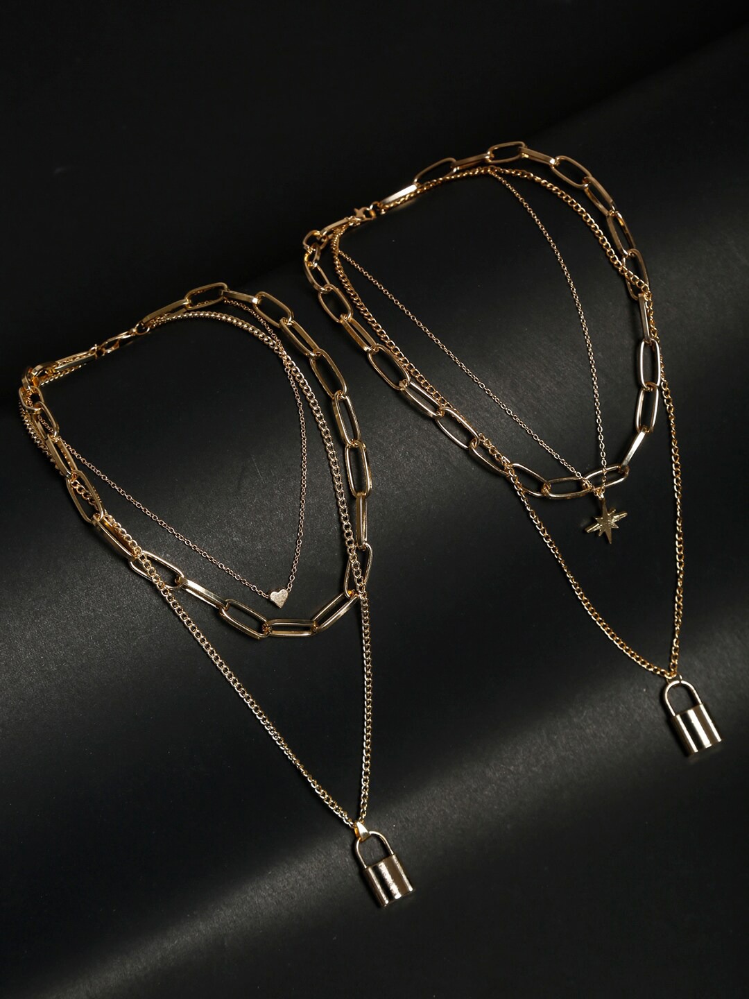 YouBella Gold-Toned Alloy Gold-Plated Layered Chain