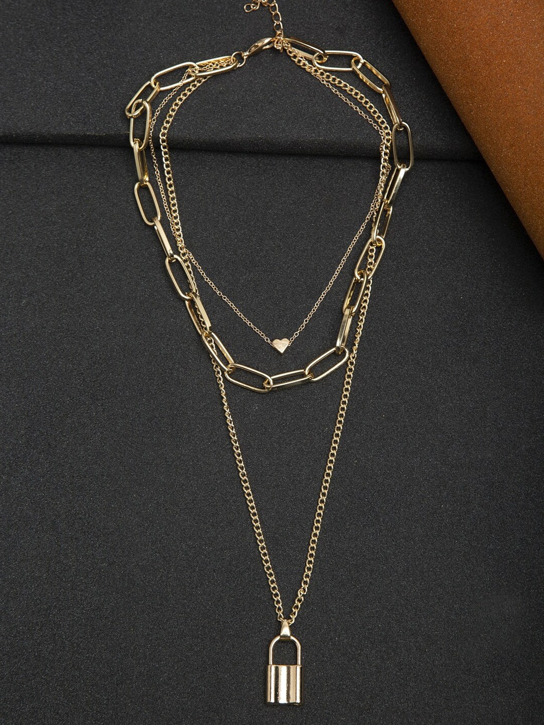 YouBella Gold-Toned Alloy Gold-Plated Layered Chain