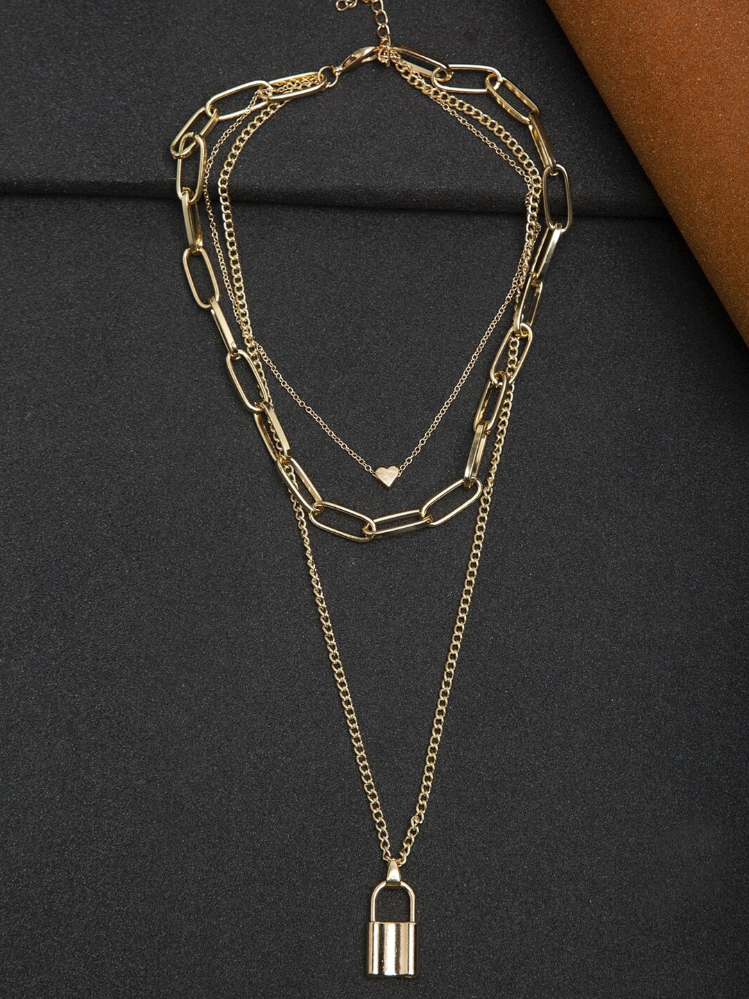 YouBella Set Of 2 Gold-Plated Gold-Plated Layered Chain