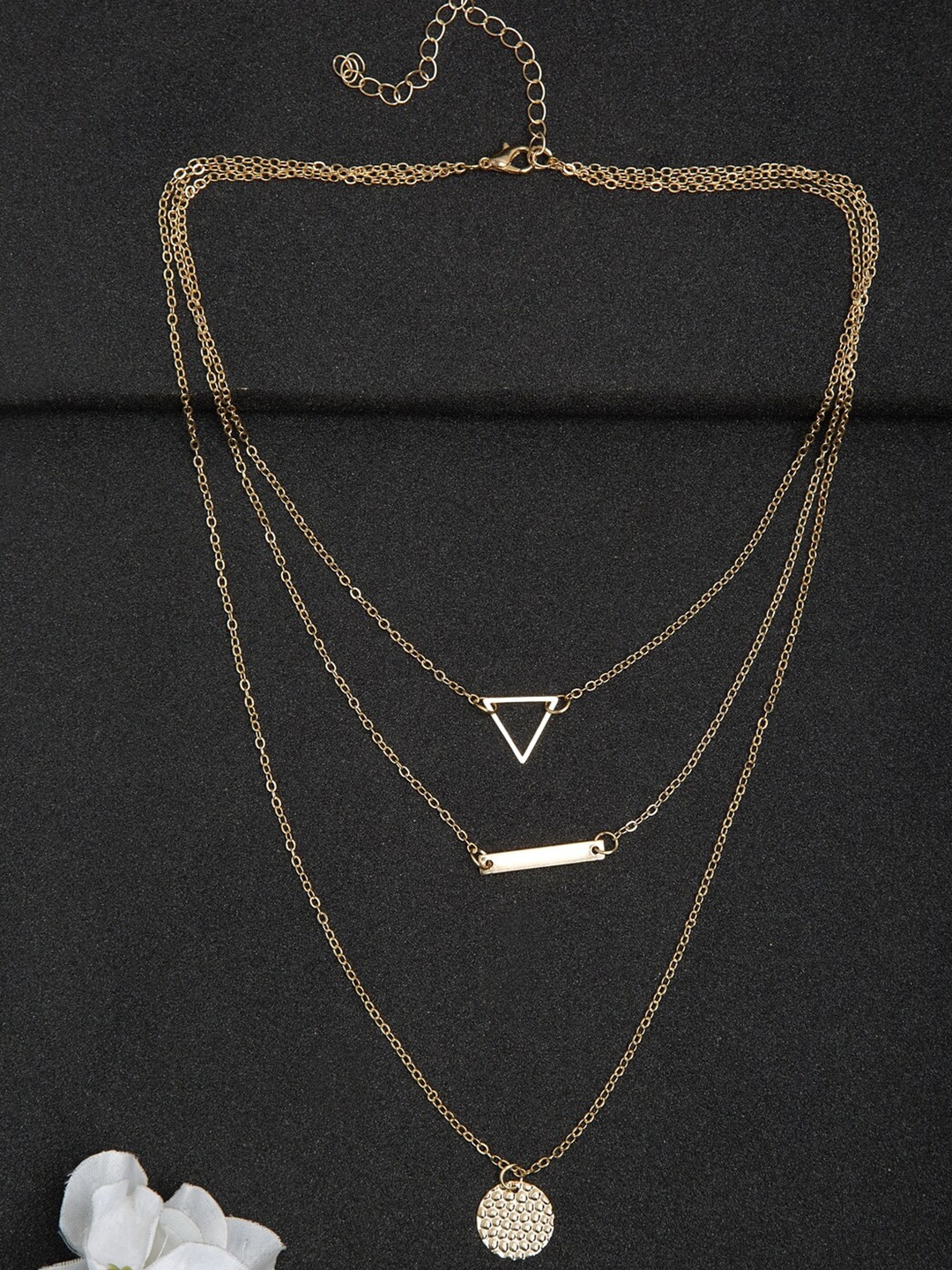 YouBella Set Of 2 Gold-Plated Gold-Plated Layered Chain