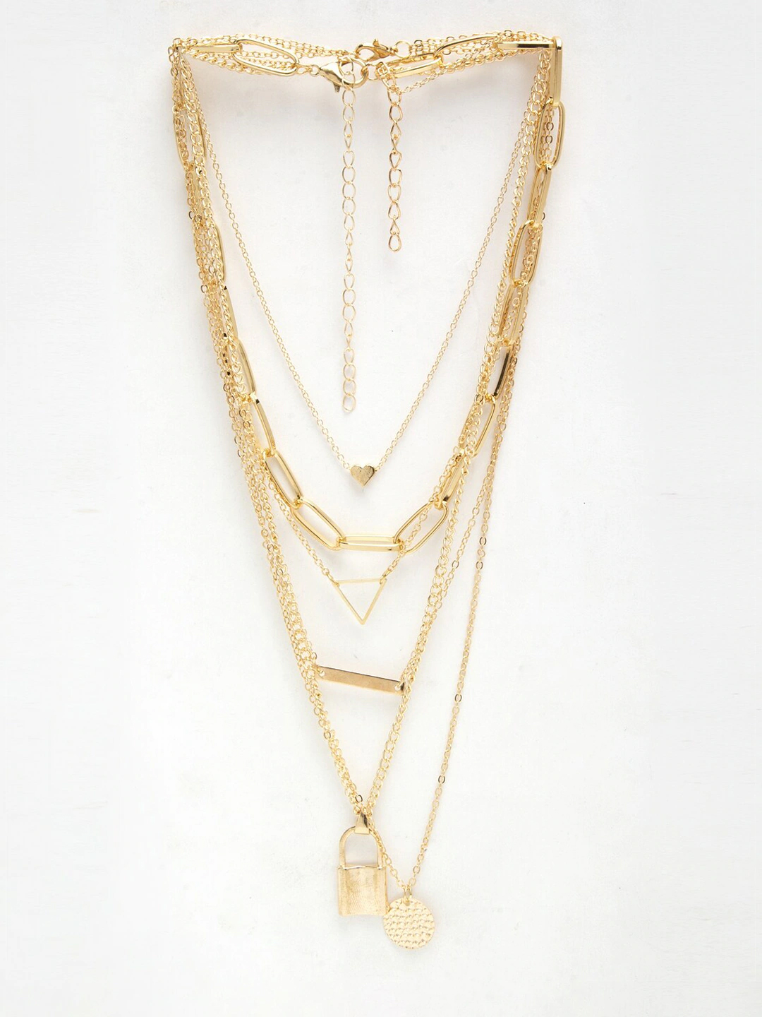 YouBella Set Of 2 Gold-Plated Gold-Plated Layered Chain