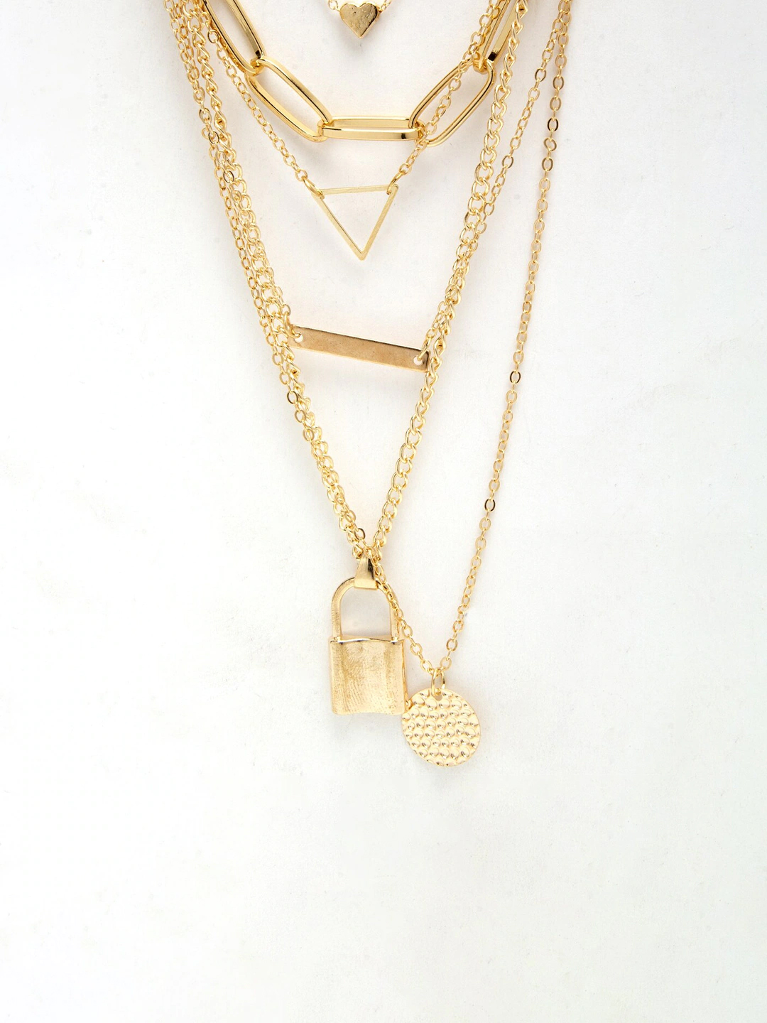 YouBella Set Of 2 Gold-Plated Gold-Plated Layered Chain