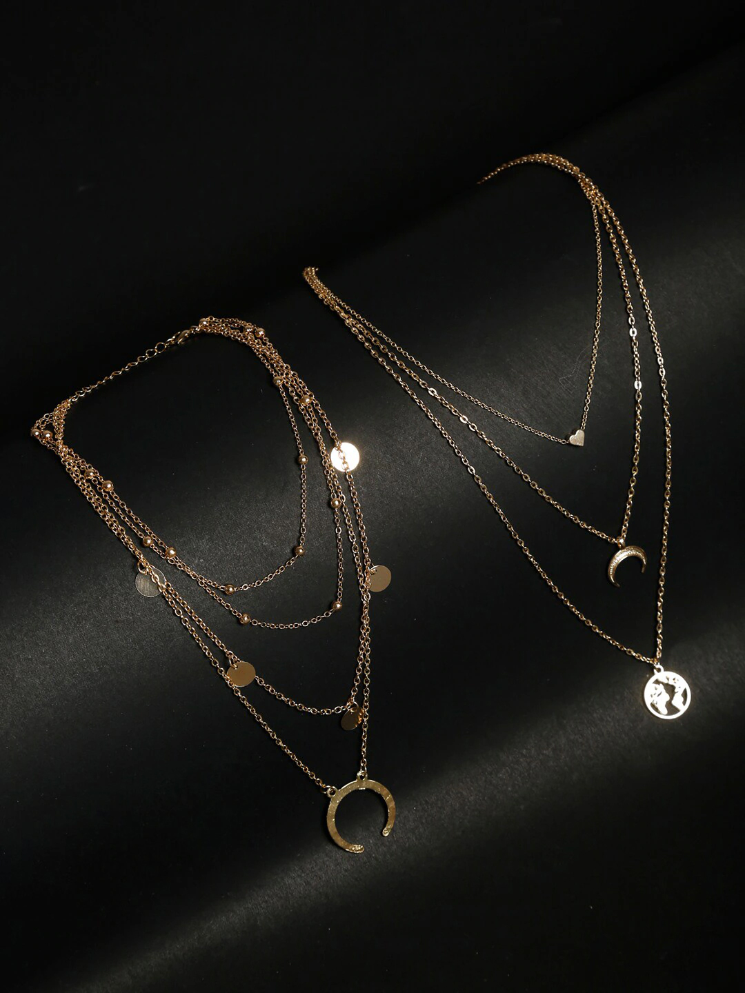 YouBella Set of 2 Gold-Plated Layered Chains