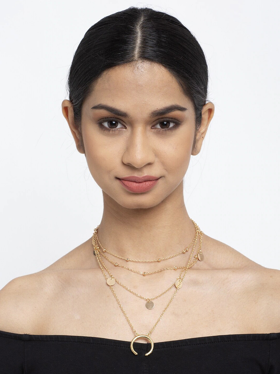 YouBella Set of 2 Gold-Plated Layered Chains