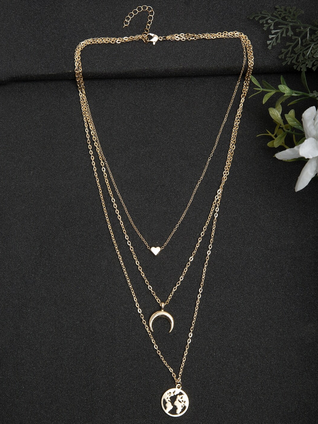 YouBella Set of 2 Gold-Plated Layered Chains