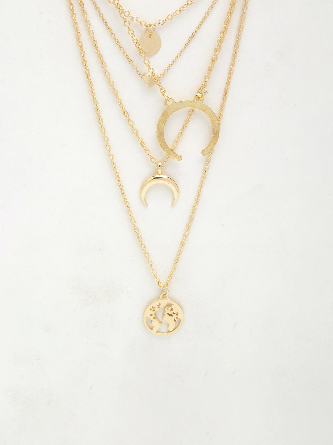 YouBella Set of 2 Gold-Plated Layered Chains