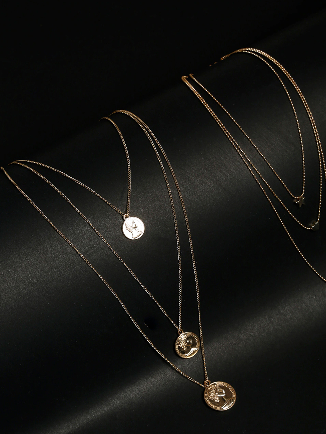 YouBella Gold-Toned Alloy Gold-Plated Set of 2 Layered Necklaces