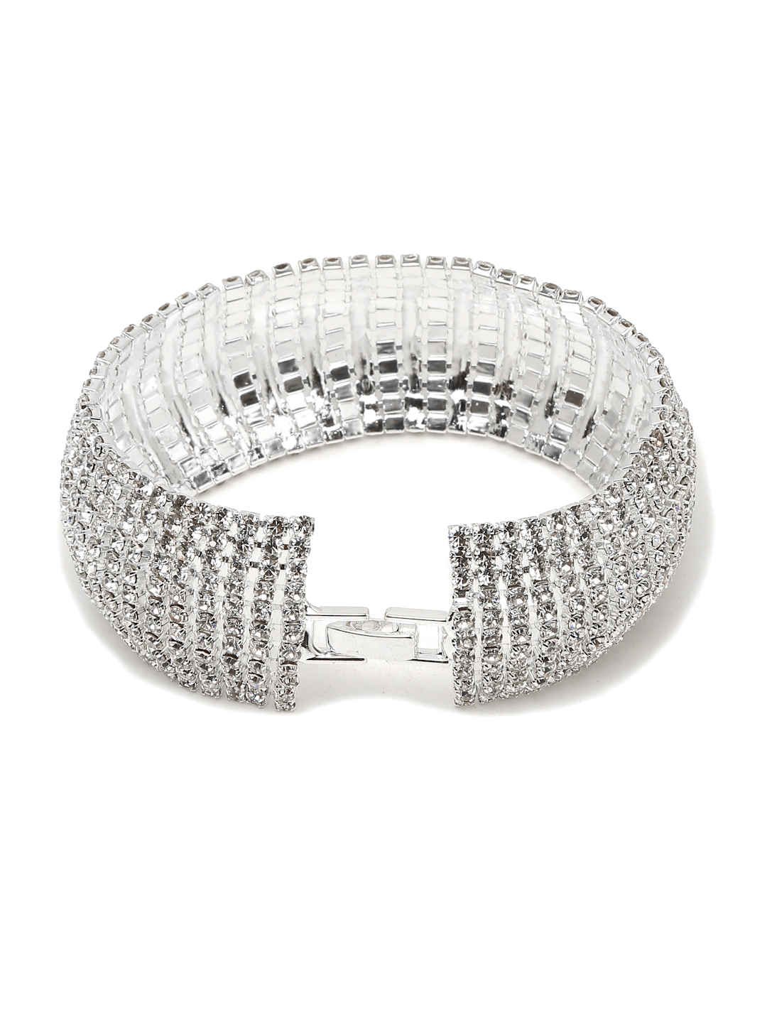 YouBella Jewellery Stylish Crystal Combo of Necklace and Bracelet Jewellery for Women and Girls