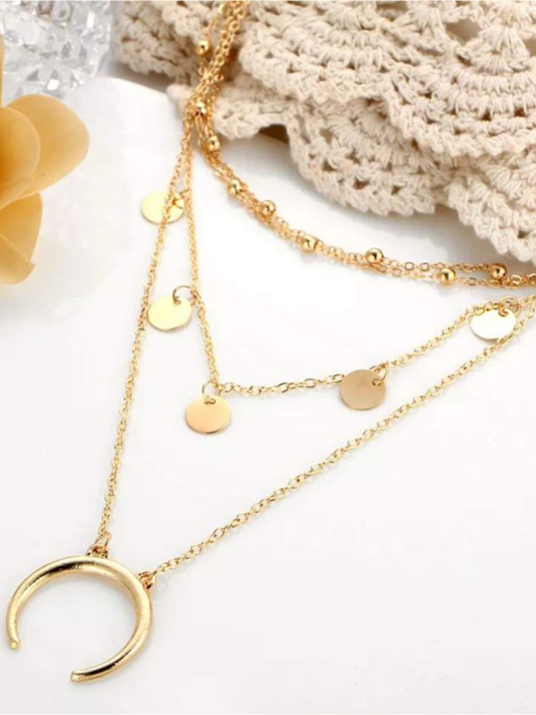 YouBella Jewellery Stylish Combo of Two Necklace Chains for Women and Girls (Style 3)