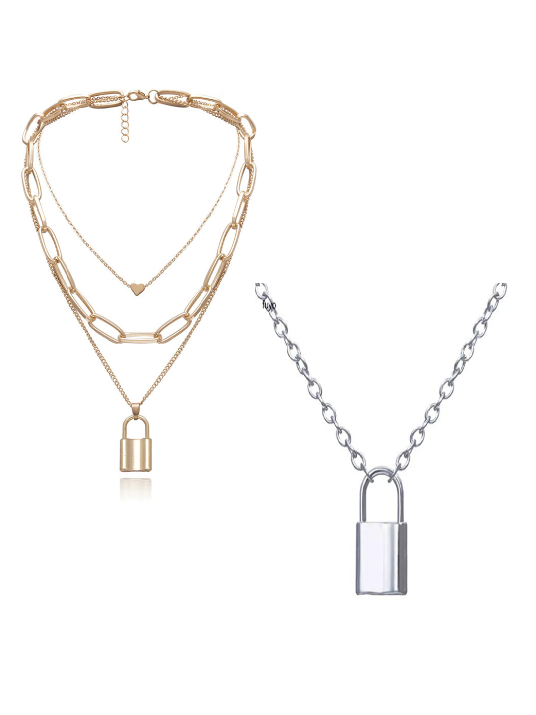YouBella Jewellery Stylish Combo of Two Necklace Chains for Women and Girls (Style 3)