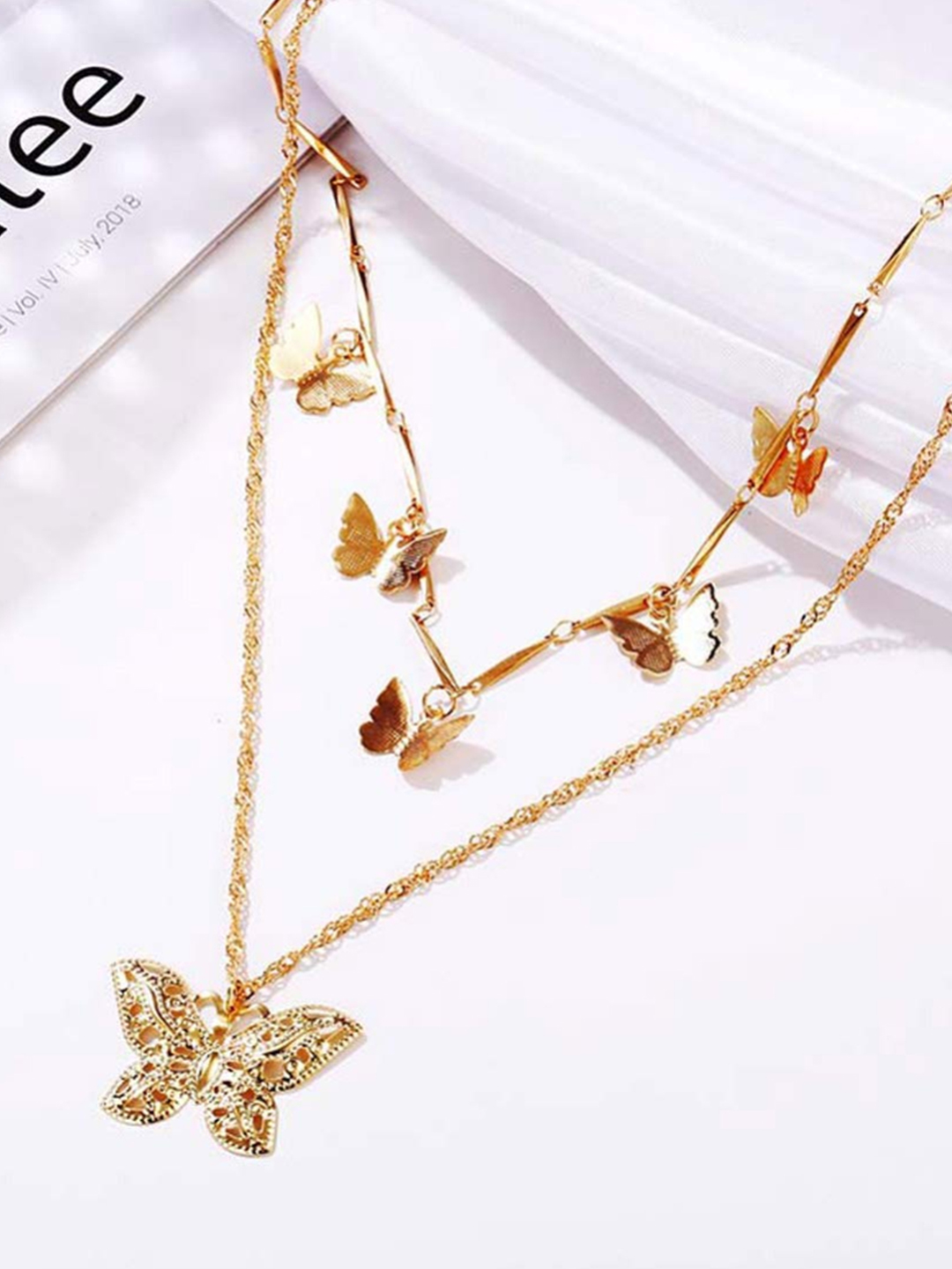 YouBella Jewellery Stylish Combo of Two Necklace Chains for Women and Girls (Style 4)