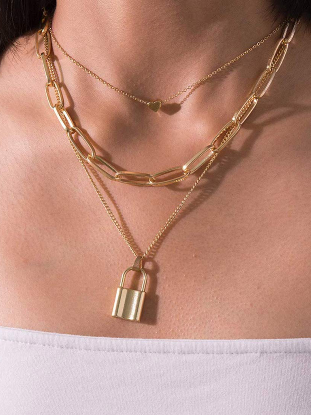 YouBella Jewellery Stylish Combo of Two Necklace Chains for Women and Girls (Style 6)