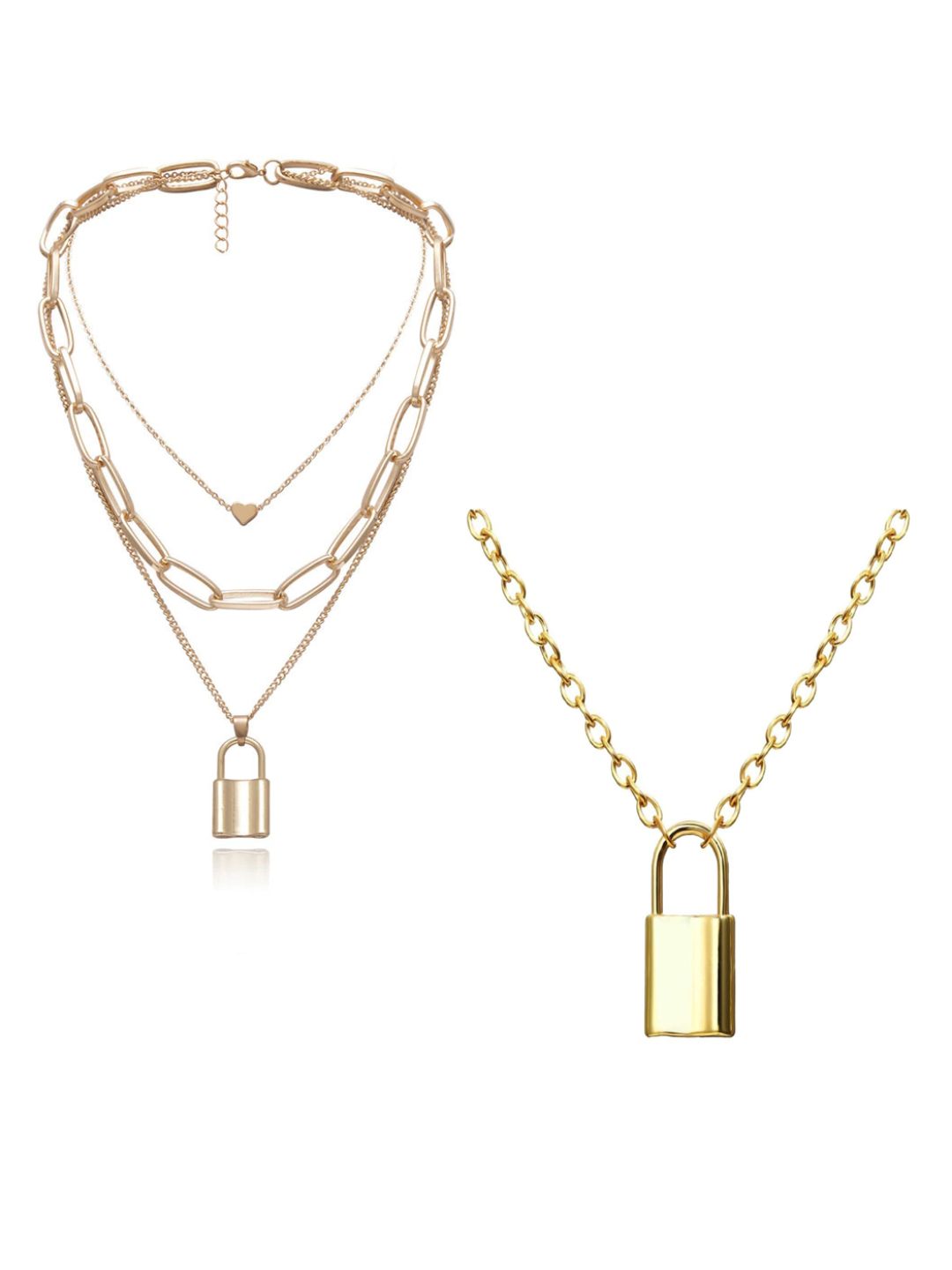 YouBella Jewellery Stylish Combo of Two Necklace Chains for Women and Girls (Style 2)