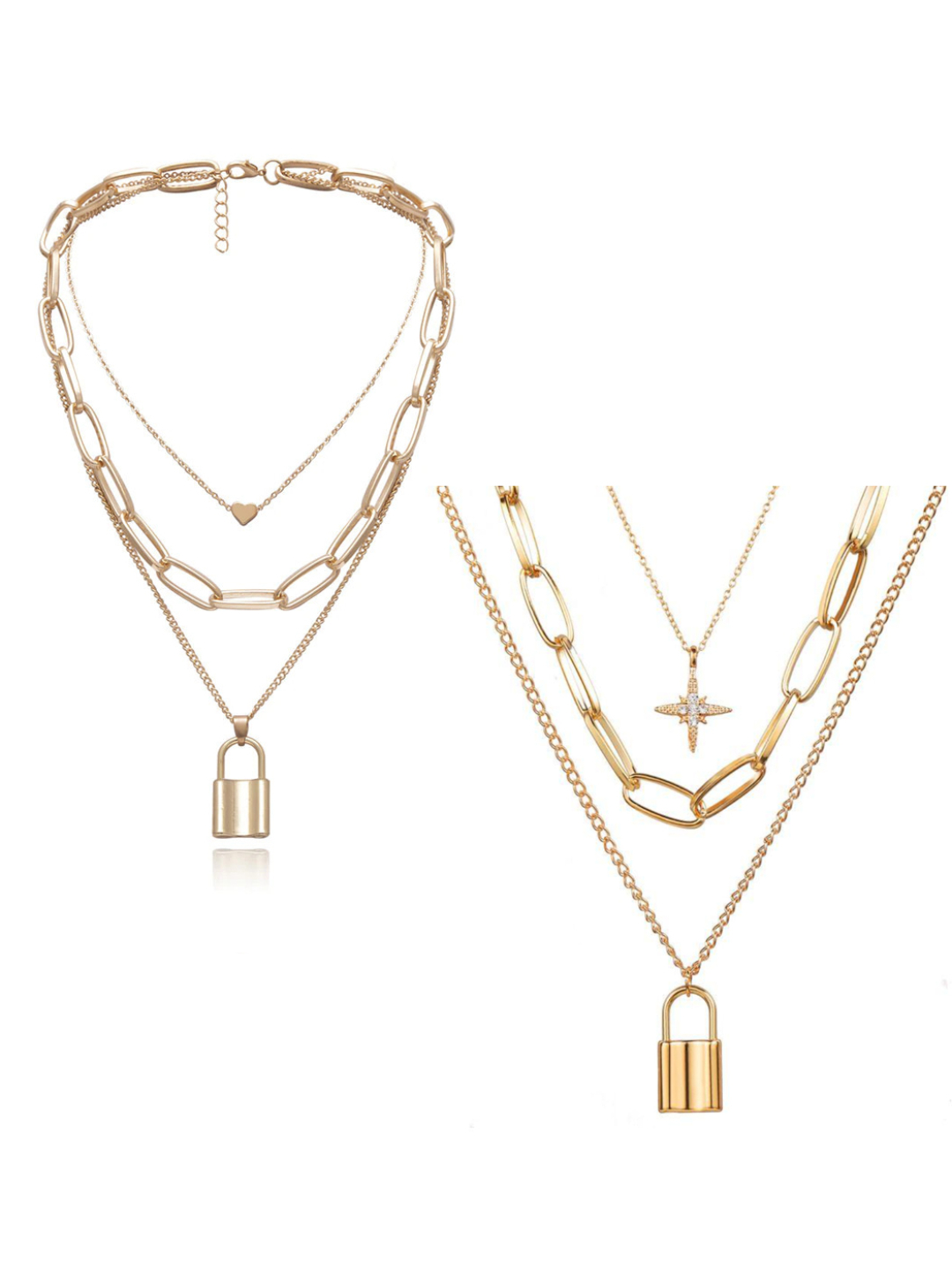 YouBella Jewellery Stylish Combo of Two Necklace Chains for Women and Girls (Style 3)