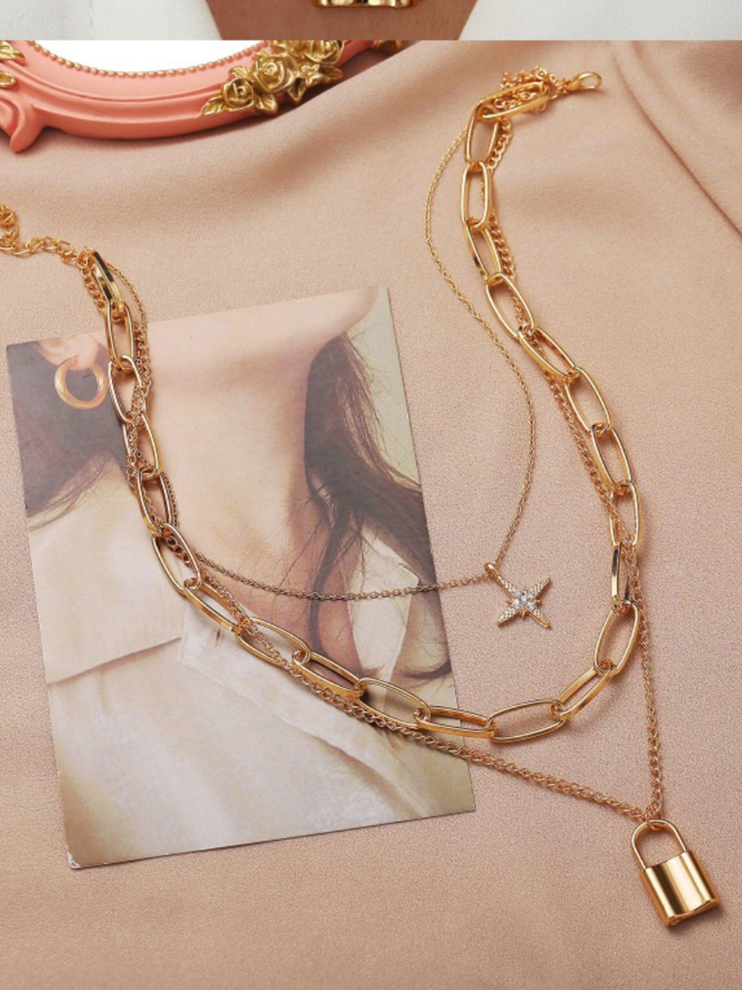 YouBella Jewellery Stylish Combo of Two Necklace Chains for Women and Girls (Style 3)