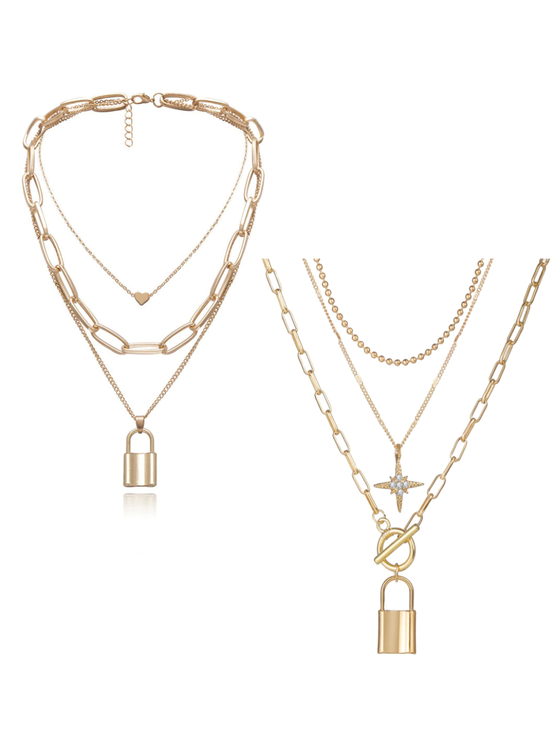 YouBella Jewellery Stylish Combo of Two Necklace Chains for Women and Girls (Style 6)