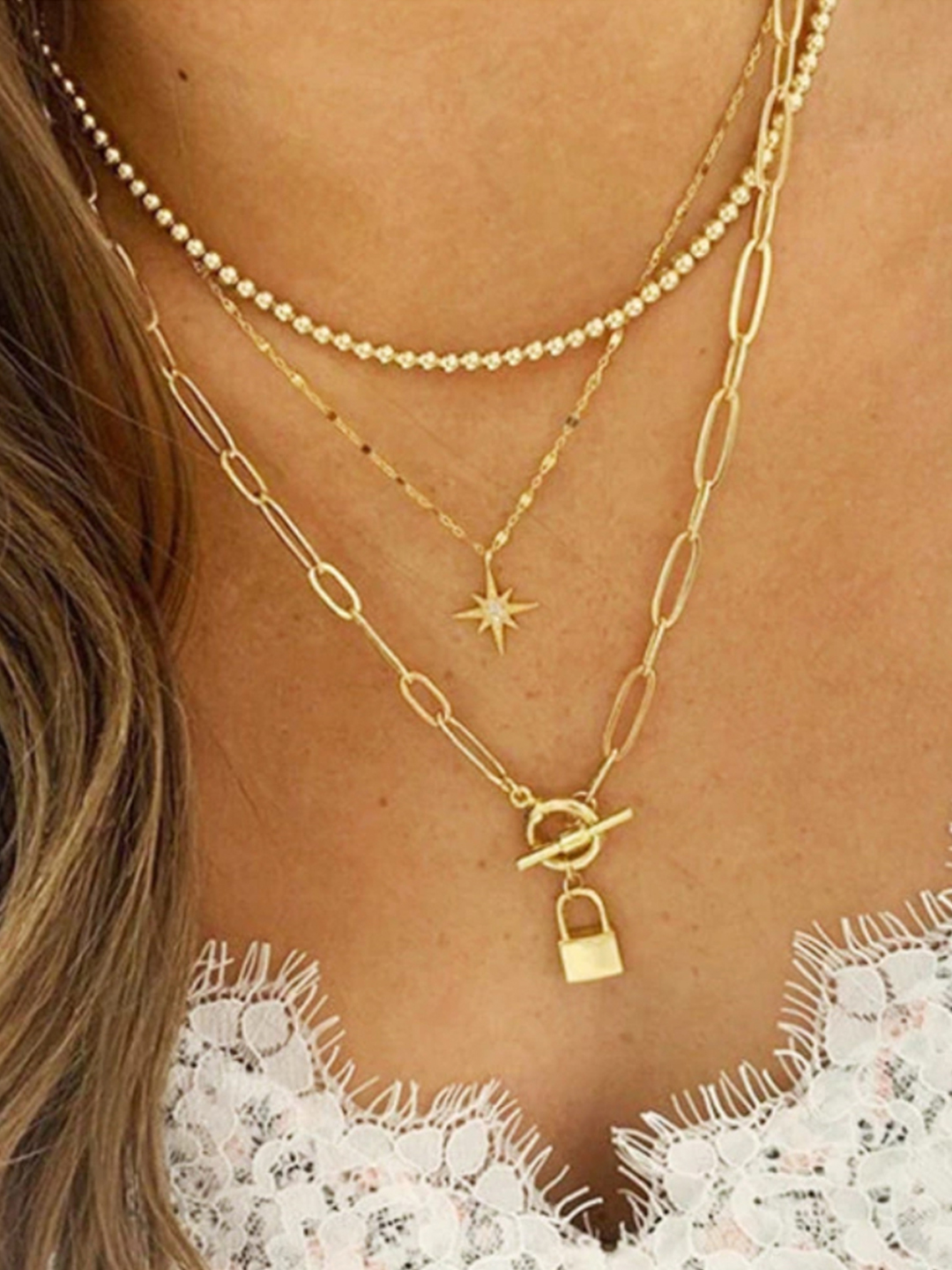 YouBella Jewellery Stylish Combo of Two Necklace Chains for Women and Girls (Style 6)