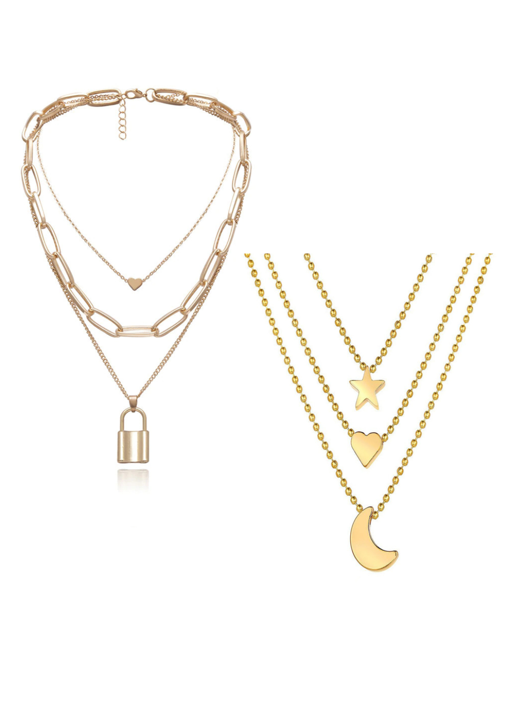 YouBella Jewellery Stylish Combo of Two Necklace Chains for Women and Girls (Style 2)
