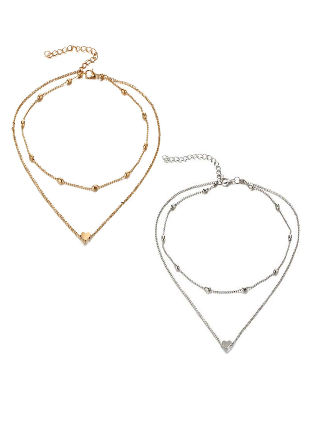YouBella Jewellery Stylish Combo of Two Necklace Chains for Women and Girls (Style 1)