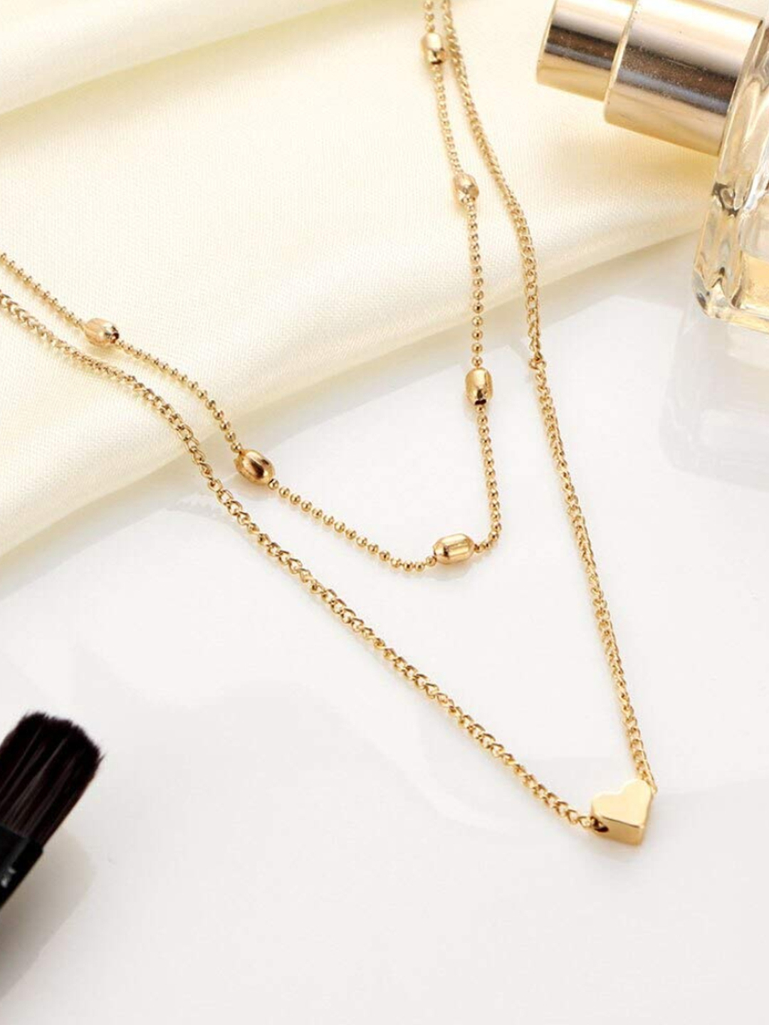 YouBella Jewellery Stylish Combo of Two Necklace Chains for Women and Girls (Style 1)