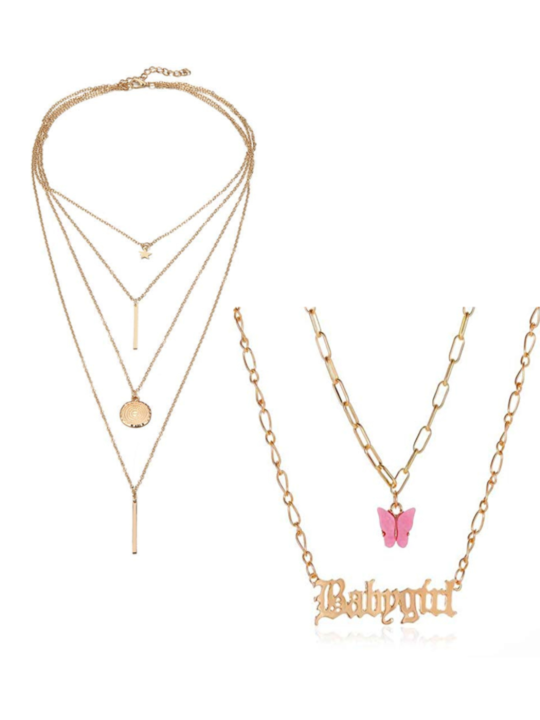 YouBella Jewellery Stylish Combo of Two Necklace Chains for Women and Girls (Style 3)
