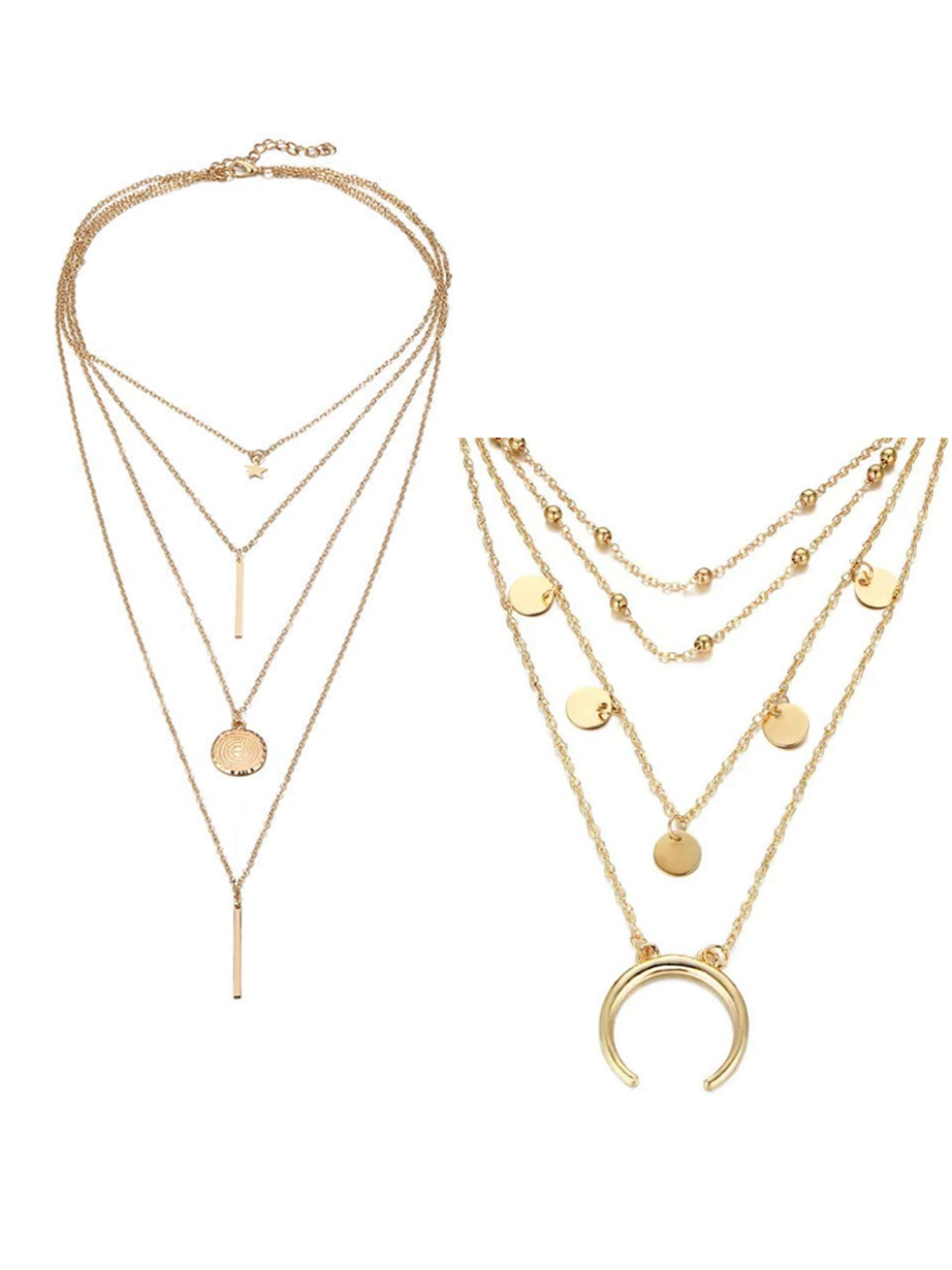 YouBella Jewellery Stylish Combo of Two Necklace Chains for Women and Girls (Style 6)